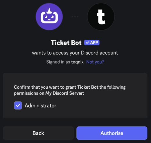 Invite the bot